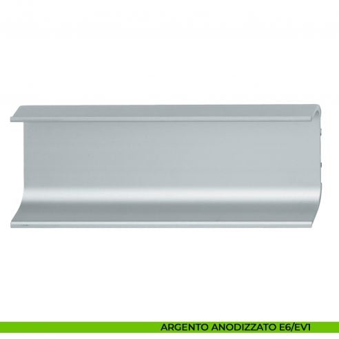Maniglia profilo a gola per aggancio a clip in alluminio per mobile Hafele argento anodizzato E6/V1