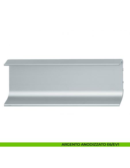 Maniglia profilo a gola per aggancio a clip in alluminio per mobile Hafele argento anodizzato E6/V1