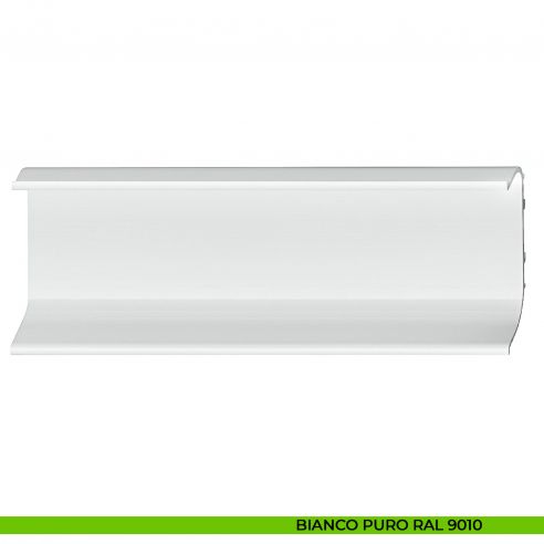 Maniglia profilo a gola per aggancio a clip in alluminio per mobile Hafele bianco ral 9010 verniciato epossidico