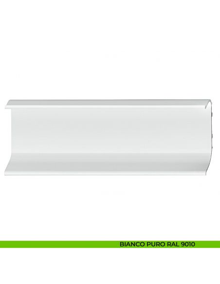 Maniglia profilo a gola per aggancio a clip in alluminio per mobile Hafele bianco ral 9010 verniciato epossidico