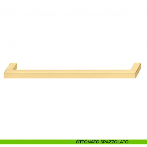 Maniglia per mobile in zama finitura ottonato spazzolato Hafele