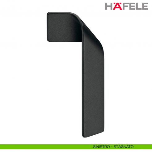 Maniglia di design per mobile piegata Hafele H2155 - Stagnato - sinistro