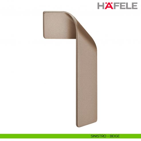 Maniglia di design per mobile piegata destra Hafele H2155 - Beige - sinistro