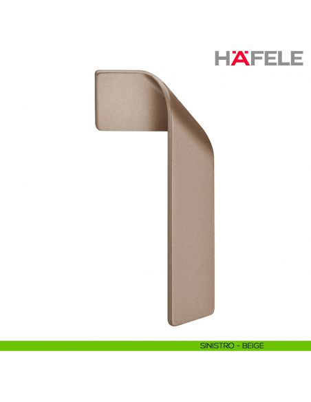 Maniglia di design per mobile piegata destra Hafele H2155 - Beige - sinistro