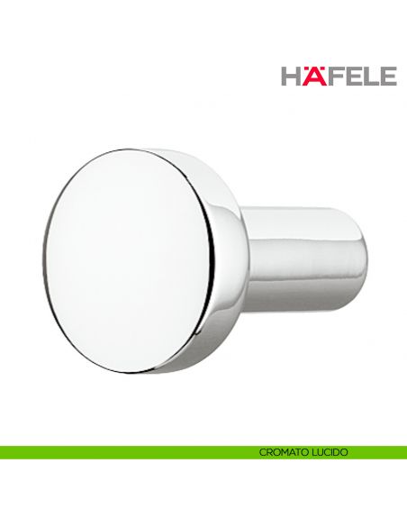 Pomolo rotondo in zama H1340 Hafele - Cromato Lucido