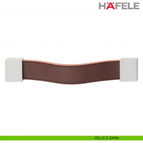 Maniglia ad arco in pelle e zama per mobili Hefele