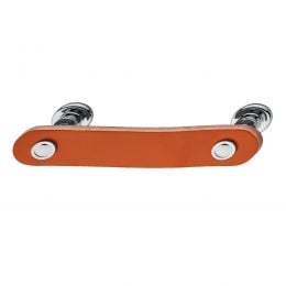 Maniglia per mobili in pelle e supporti in acciaio Hafele