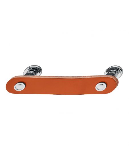 Maniglia per mobili in pelle e supporti in acciaio Hafele