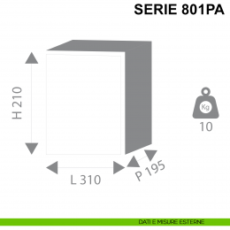 Cassaforte Stark Serie 800A con chiave da incasso articolo 801PA 2