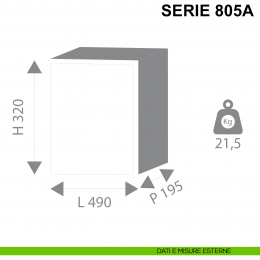 Cassaforte da muro con chiave Stark serie 800A articolo 805A 2