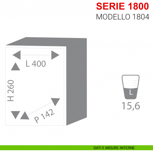 Cassaforte Stark serie 1800 con chiave modello 1804 a muro misure interne