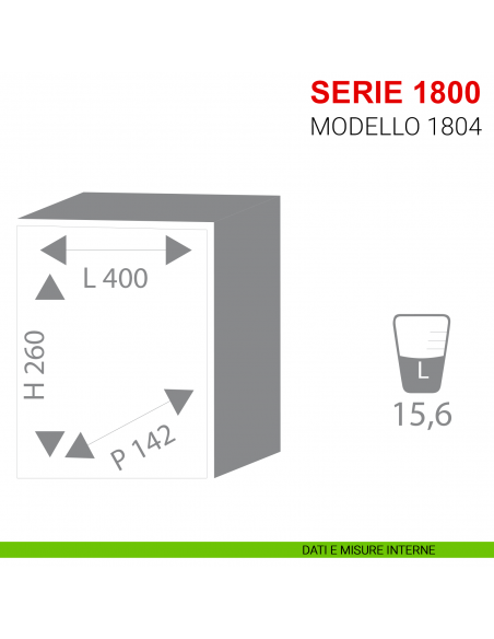 Cassaforte Stark serie 1800 con chiave modello 1804 a muro misure interne