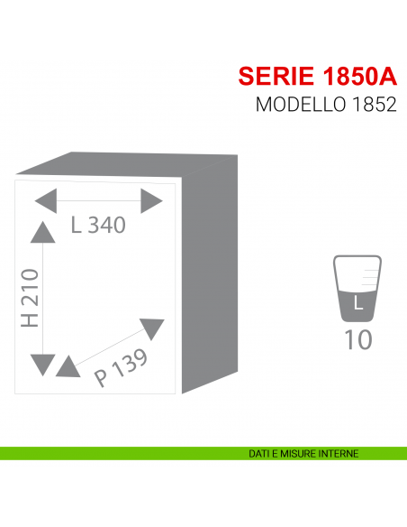 Cassaforte con combinazione elettronica Stark 1850 modello 1852 da incasso misure interne
