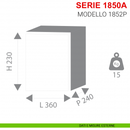 Cassaforte elettronica da incasso Stark serie 1850A modello 1852P 2