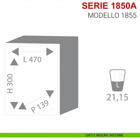 Cassaforte Stark serie 1850A modello 1855 con combinazione elettronica da incasso misure interne