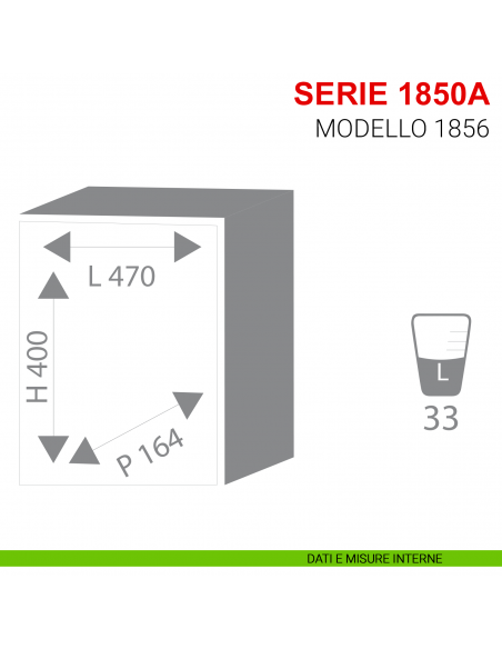 Cassaforte Stark serie 1850A con combinazione elettronica modello 1856 da parete misure interne