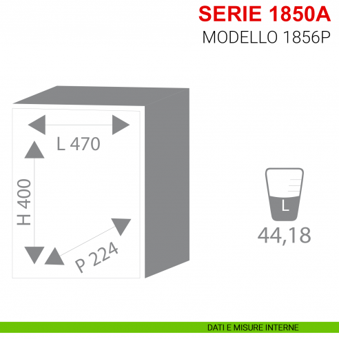 Cassaforte serie 1850A Stark modello 1856P da incasso elettronica digitale misure interne