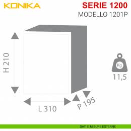 Cassaforte con chiave Stark Konika da incasso serie 1200 antisfondamento modello 1201P 2