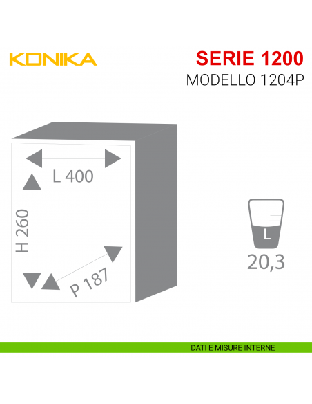 Cassaforte Stark Konika con chiave serie 1200 antisfondamento modello 1204P da incasso interne