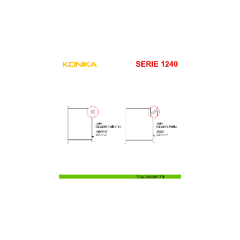 Cassaforte con chiave e combinazione Stark Konika da incasso serie 1240 modello 1246P taglio