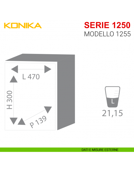 Cassaforte Stark serie 1250 modello 1255 con combinazione elettronica da incasso misure interne