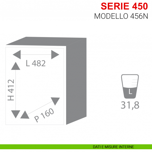 Cassaforte serie 450 Stark con combinazione elettronica modello 456N da muro