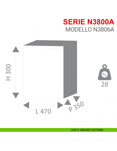 Cassaforte con chiave Stark a mobile serie N3800A modello N3806A