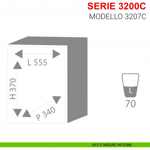 Cassaforte Stark con chiave serie 3200TK modello 3207TK a mobile misure interne