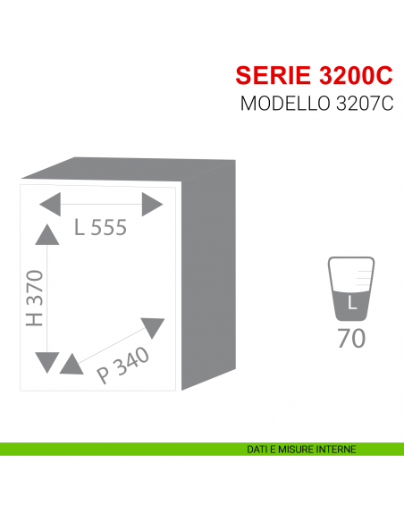 Cassaforte Stark con chiave serie 3200TK modello 3207TK a mobile misure interne