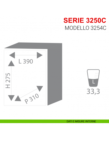 Cassaforte Stark con combinazione serie 3250C modello 3254C da appoggio misure interne