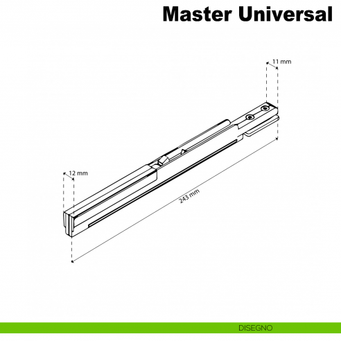 Fermo ammortizzato per kit Master Universal Caimi Export disegno