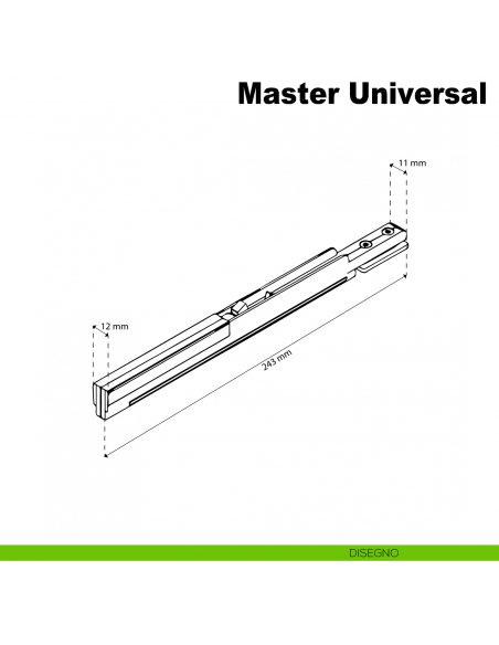 Fermo ammortizzato per kit Master Universal Caimi Export disegno