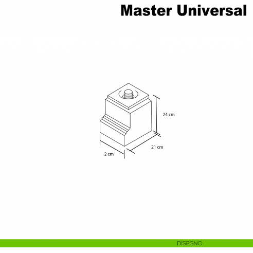 Fermo inferiore in battuta per kit Master Universal Caimi Export disegno