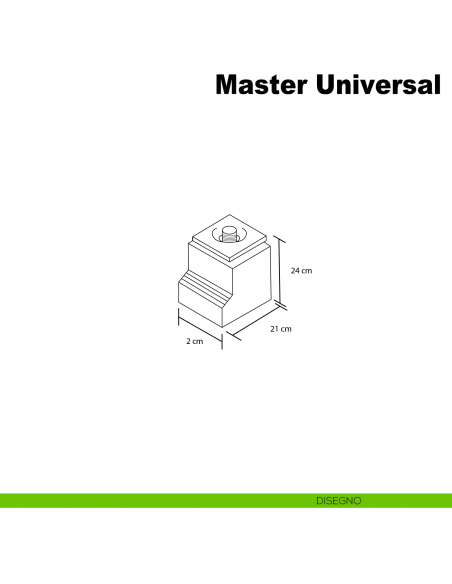 Fermo inferiore in battuta per kit Master Universal Caimi Export disegno