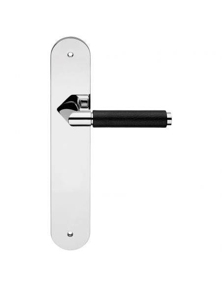 Maniglia pelle con placca per porta Grip Pelle Linea Calì