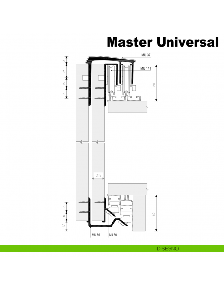Kit anta esterna Master Universal Maxi Caimi Export spessore 35 mm