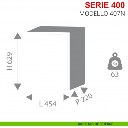 Cassaforte con chiave Stark da incasso serie 400 modello 407N 2