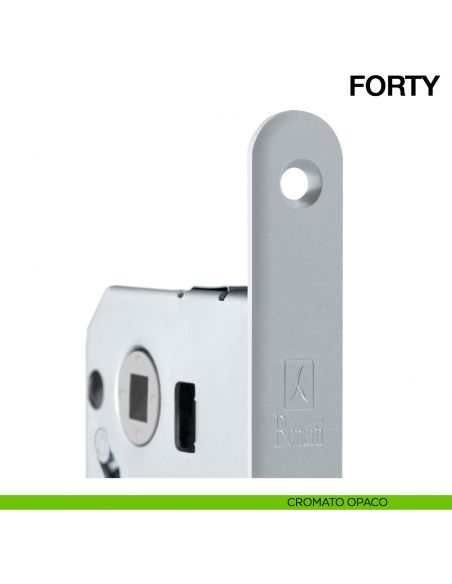 Serratura magnetica Bonaiti B-Forty nottolino WC modello N67 cromato opaco