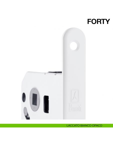 Serratura magnetica Bonaiti B-Forty nottolino WC modello N67 laccato bianco opaco