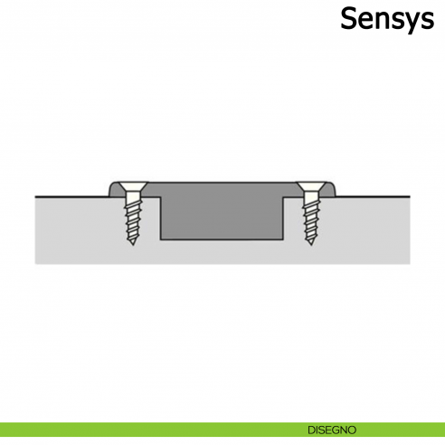Cerniera Hettich Sensys 110° per ante sottili mezza battuta ammortizzata disegno