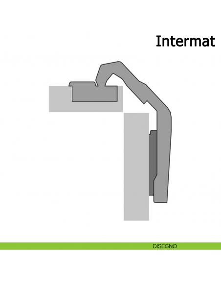 Cerniera Hettich Intermat per ante a libro di mobili ad angolo senza molla disegno