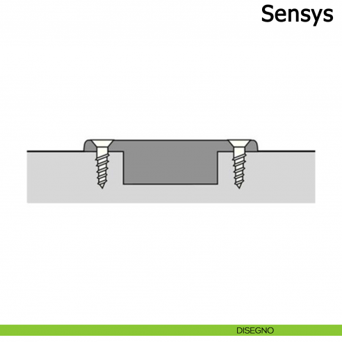 Cerniera Hettich Sensys 165° ammortizzata per ante in mezza battuta disegno