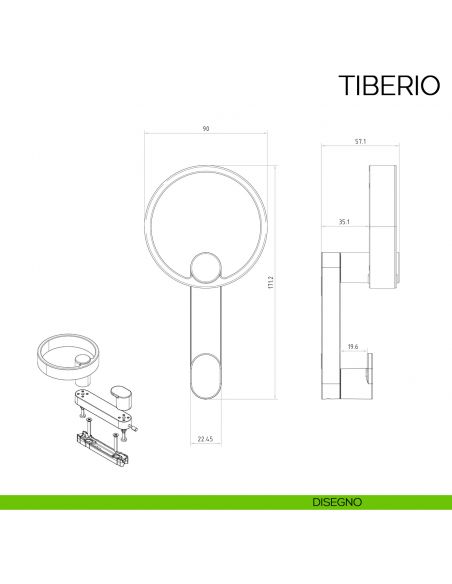Appendiabiti a parete moderno Tiberio Bosetti Marella Design disegno
