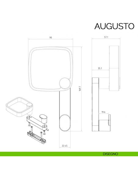 Appendiabiti a parete moderno Augusto Bosetti Marella Design disegno