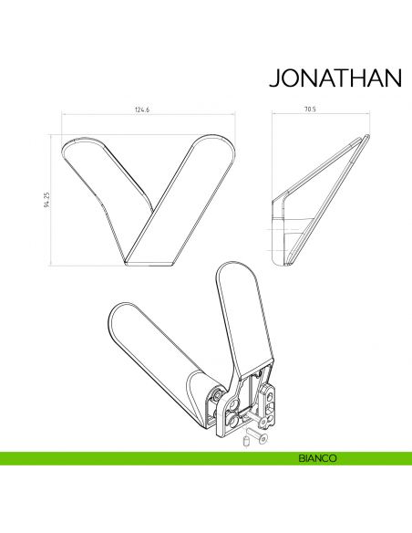 Appendiabiti a parete moderno Jonathan Bosetti Marella Design disegno