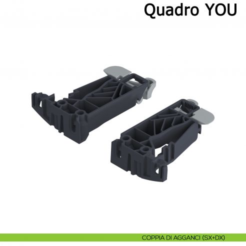 Aggancio sinistro e destro per guida Hettich Quadro V6 YOU M Silent System
