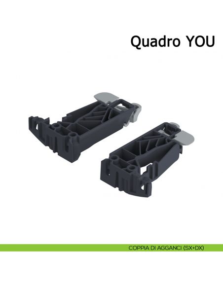 Aggancio sinistro e destro per guida Hettich Quadro V6 YOU M Silent System
