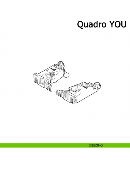 Aggancio sinistro e destro per guida Hettich Quadro V6 YOU M Silent System disegno