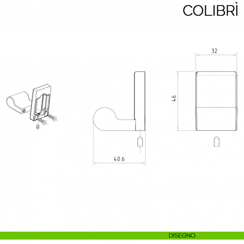 Appendiabiti a parete moderno Colibrì Bosetti Marella Design MG41240-MG44223 disegno
