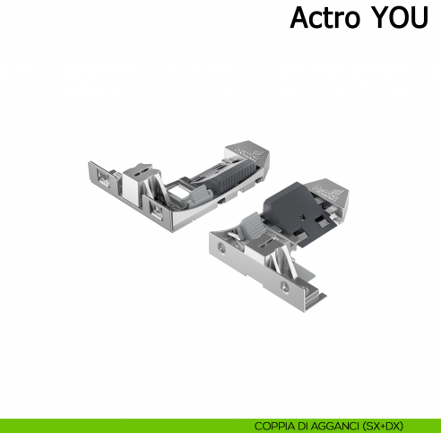 Aggancio sinistro e destro per guida Hettich Actro YOU L Silent System